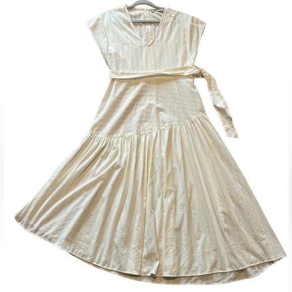 Zara Asymmetrical Drop waist Dress V-Neck size M - Picture 4 of 10